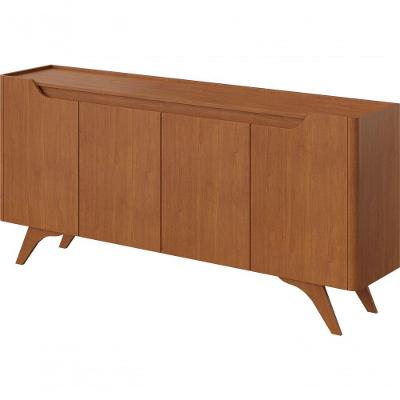 Buffet Grécia 4 Portas Com Pés Em Madeira Maciça Mavaular Naturale