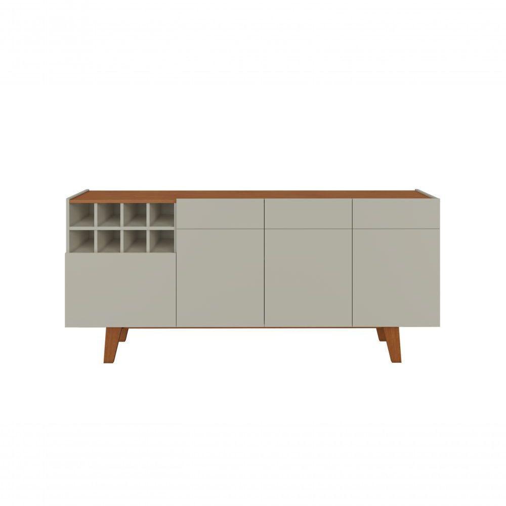 Buffet Duna 3 Portas 1 Gaveta E Adega Mavaular Off White-naturale - 1