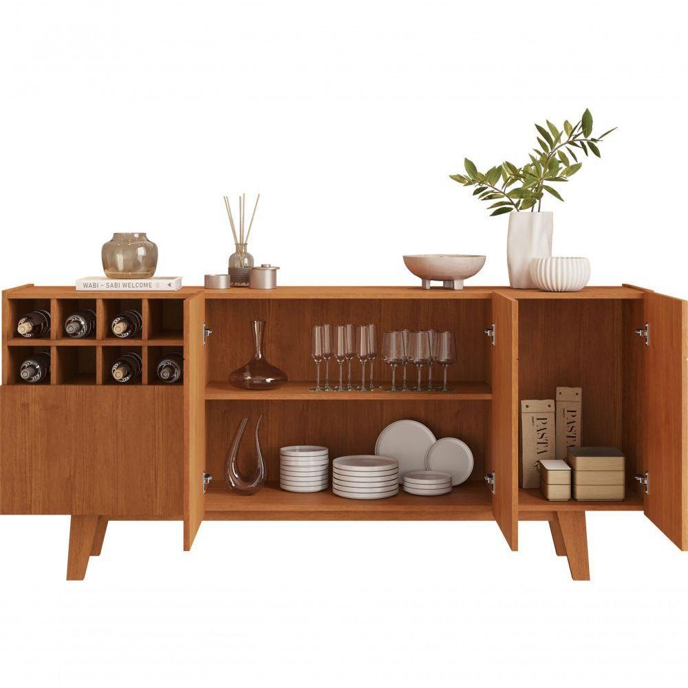 Buffet Duna 3 Portas 1 Gaveta E Adega Mavaular Naturale - 3