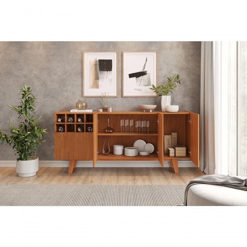 Buffet Duna 3 Portas 1 Gaveta E Adega Mavaular Naturale - 5