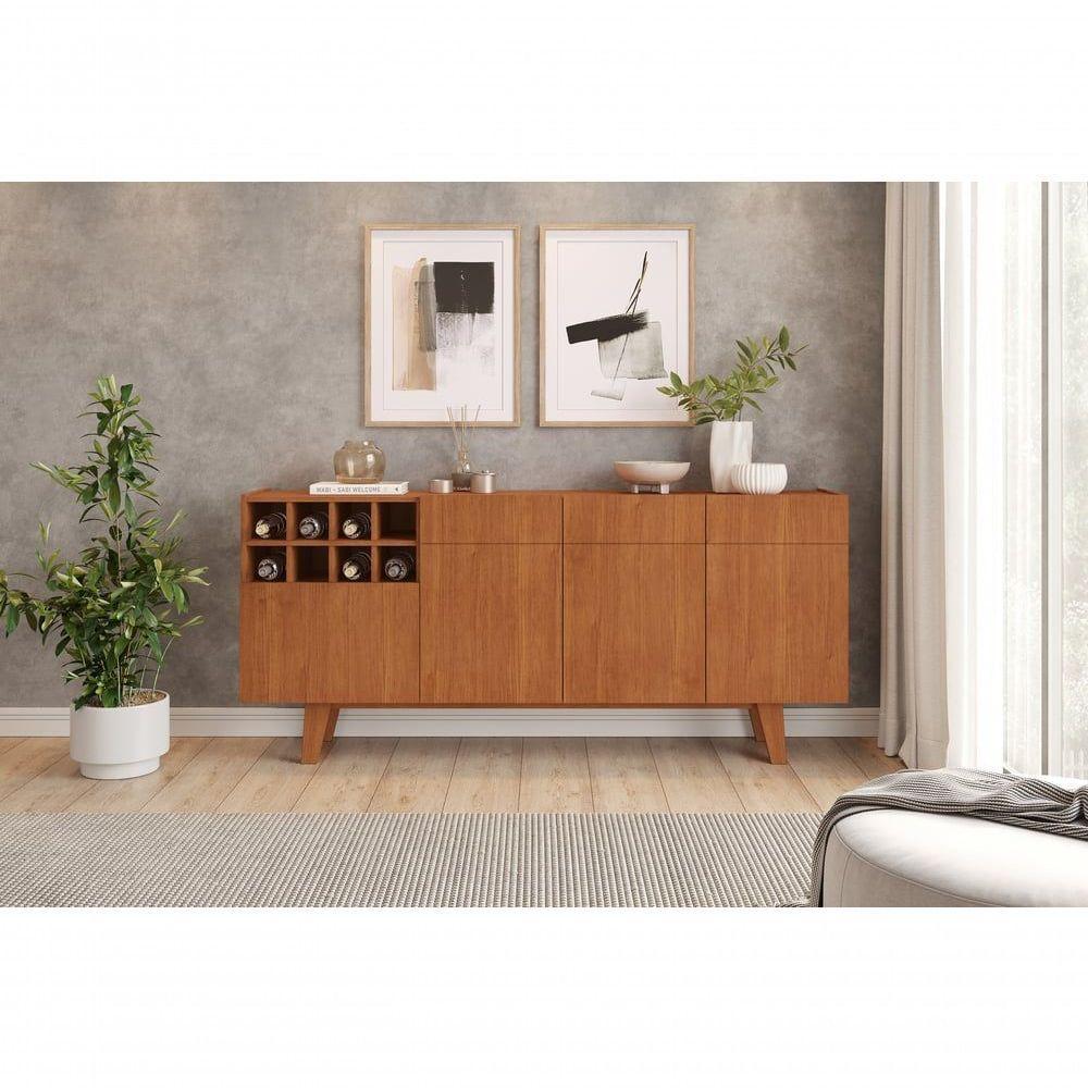 Buffet Duna 3 Portas 1 Gaveta E Adega Mavaular Naturale - 6