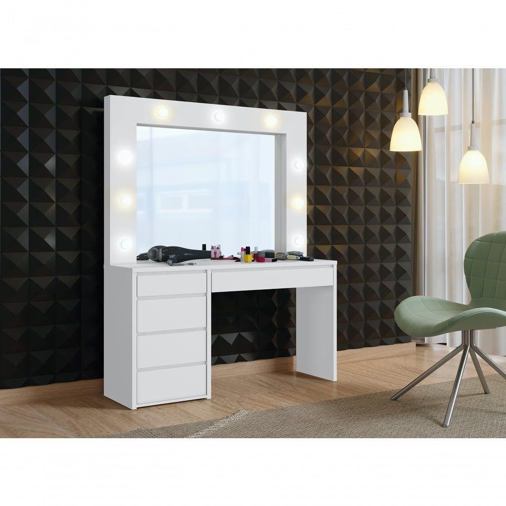 Camarim Anne 5 Gavetas 9 Lampadas Led Mavaular Branco - 9