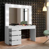 Camarim Anne 5 Gavetas 9 Lampadas Led Mavaular Branco - 5