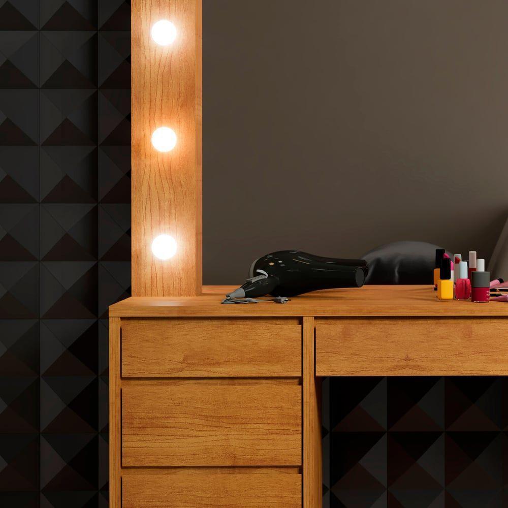 Camarim Anne 5 Gavetas 9 Lampadas Led Mavaular Naturale - 3