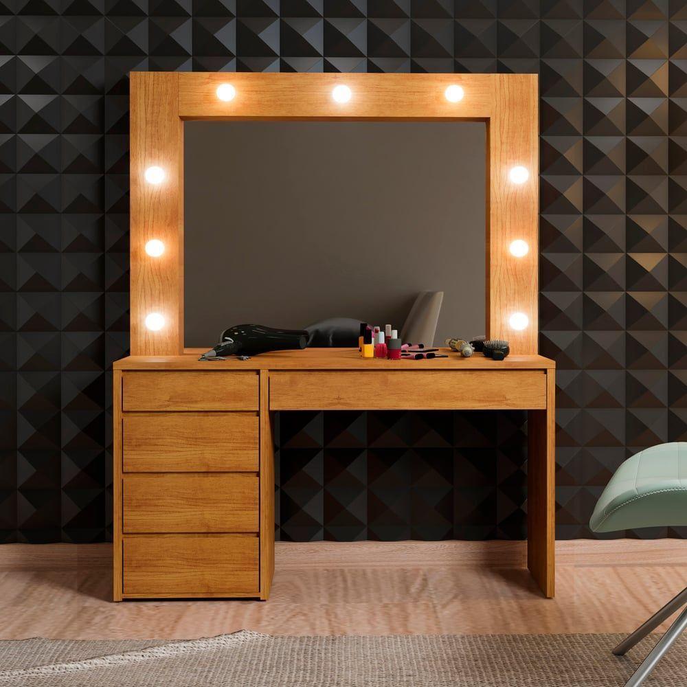 Camarim Anne 5 Gavetas 9 Lampadas Led Mavaular Naturale - 4