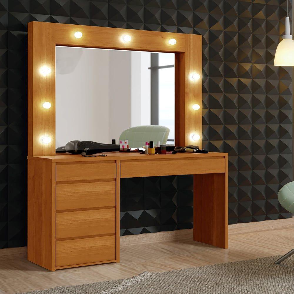 Camarim Anne 5 Gavetas 9 Lampadas Led Mavaular Naturale - 10