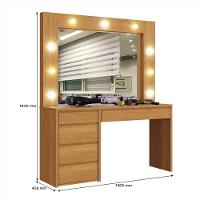 Camarim Anne 5 Gavetas 9 Lampadas Led Mavaular Naturale - 5