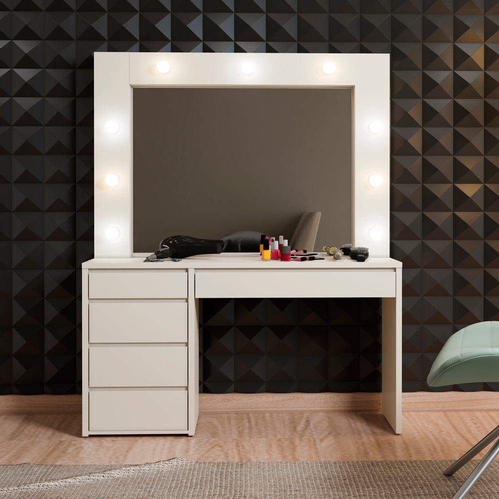 Camarim Anne 5 Gavetas 9 Lampadas Led Mavaular Off White - 3