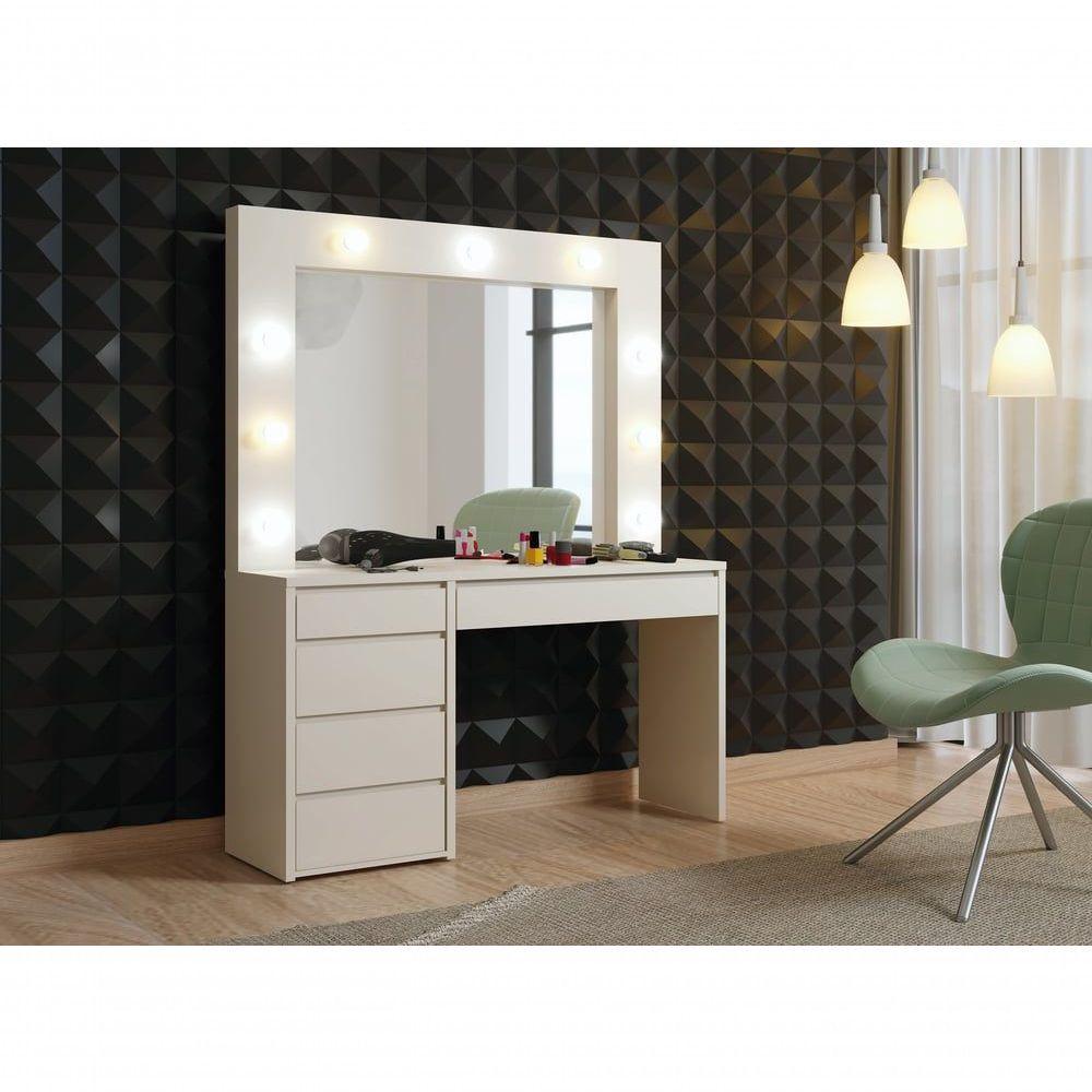 Camarim Anne 5 Gavetas 9 Lampadas Led Mavaular Off White - 8