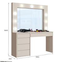 Camarim Anne 5 Gavetas 9 Lampadas Led Mavaular Off White - 2