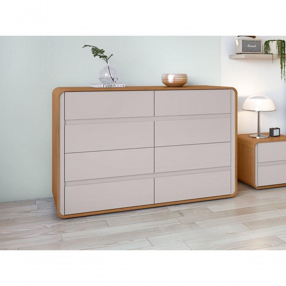 Comoda 8 Gavetas Loop - Lopas Amendoa Clean-off White - 7