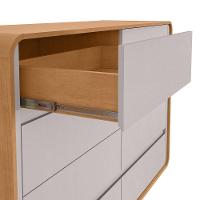 Comoda 8 Gavetas Loop - Lopas Amendoa Clean-off White