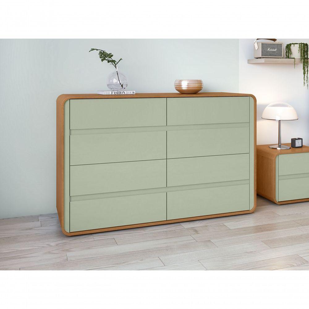 Comoda 8 Gavetas Loop - Lopas Amendoa Clean-salvia - 7