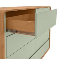 Comoda 8 Gavetas Loop - Lopas Amendoa Clean-salvia