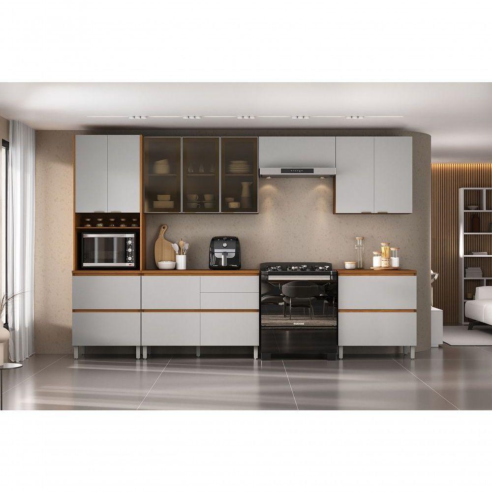 Cozinha Completa Itatiaia Lumina 350cm Em Madeira Mdf Cinamomo-fendi - 2