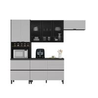 Cozinha Completa Itatiaia Lumina 270cm Em Madeira Mdf Grafite/fendi - 1