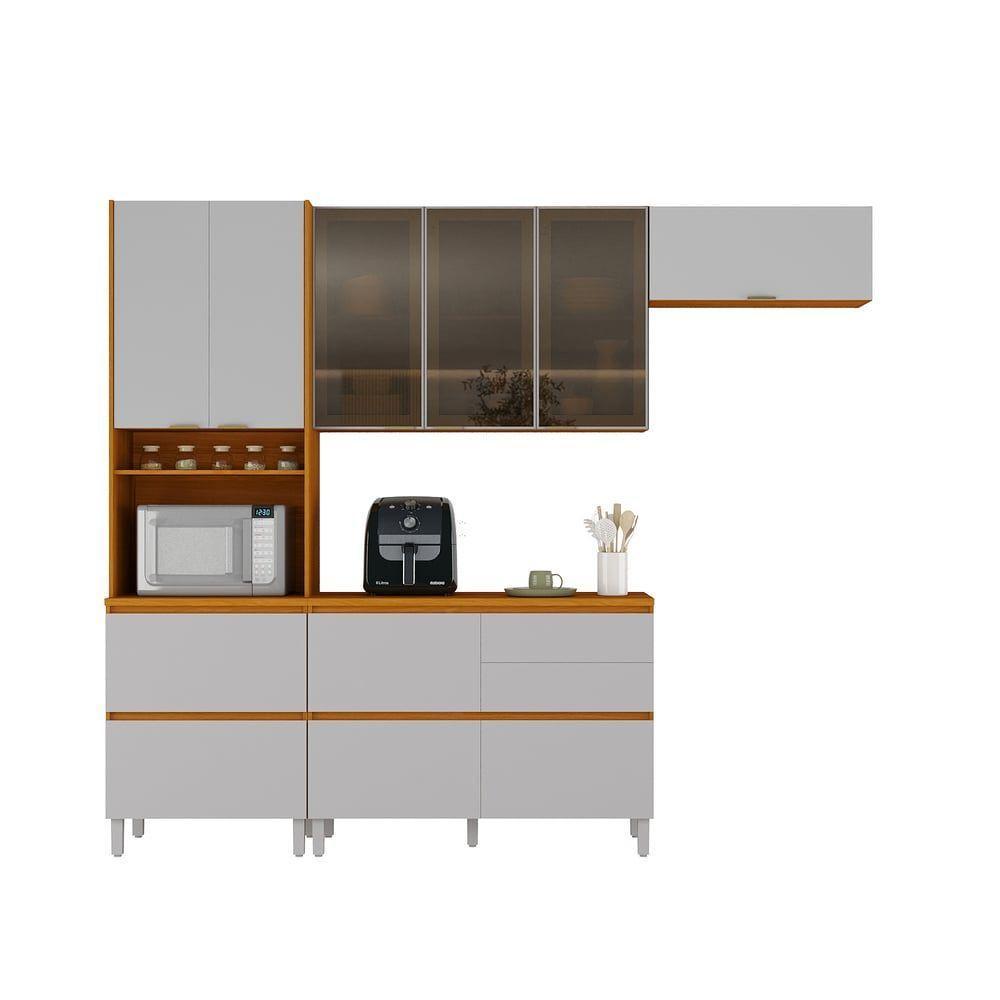 Cozinha Completa Itatiaia Lumina 270cm Em Madeira Mdf Cinamomo-fendi - 1