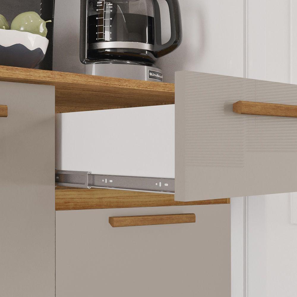 Cozinha Compacta Lia 3 Portas E 1 Gaveta Salleto Cinamomo/off White - 3