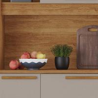 Cozinha Compacta Lia 3 Portas E 1 Gaveta Salleto Cinamomo/off White - 5