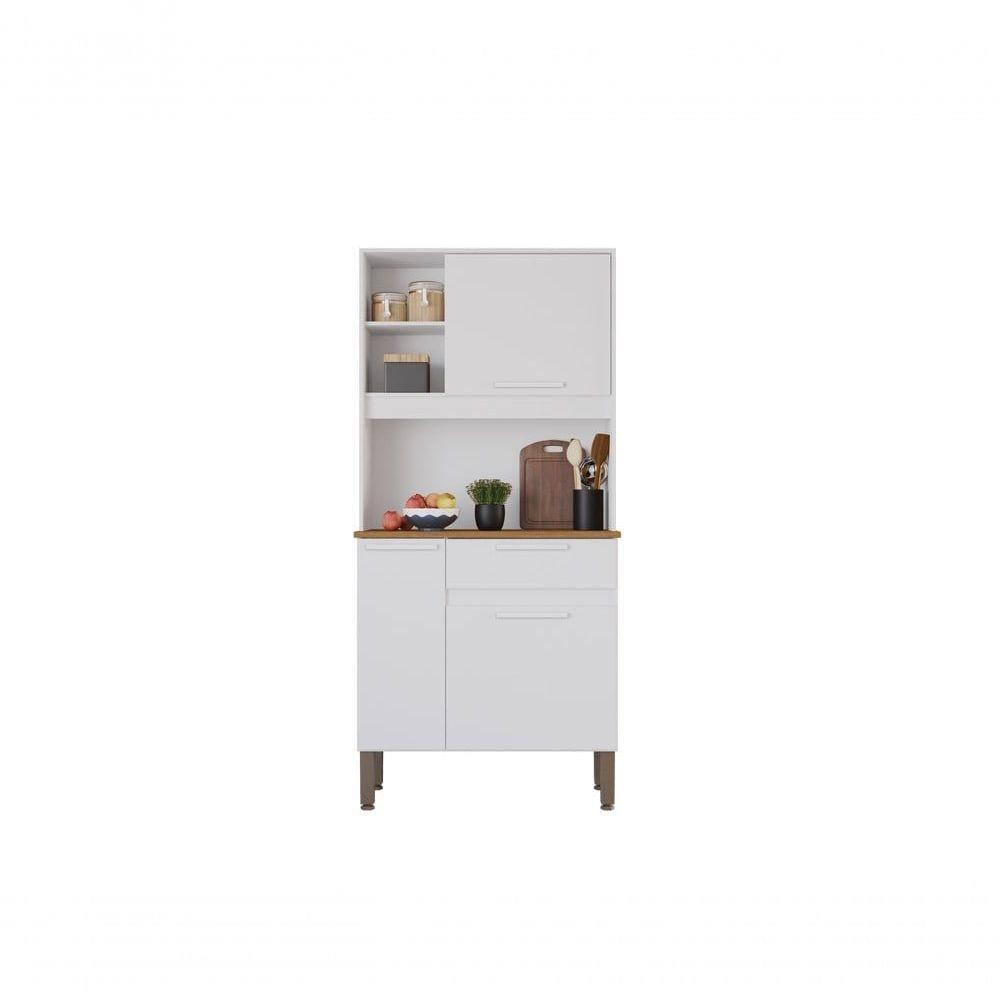 Cozinha Compacta Lia 3 Portas E 1 Gaveta Salleto Branco - 2