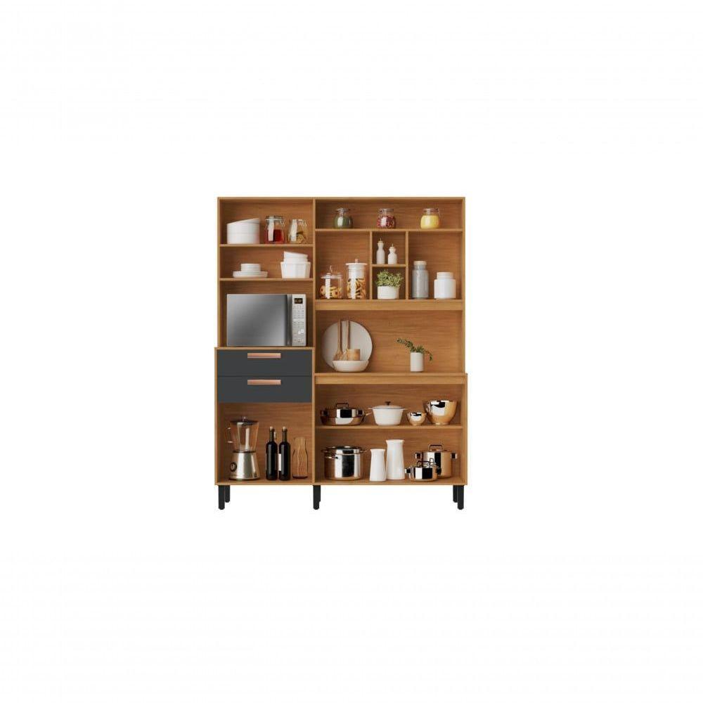 Cozinha Compacta 6 Portas 2 Gavetas 5 Nichos Nápoles - Itatiaia - 3