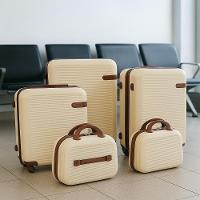 Conjunto Mala Viagem Em Abs E 2 Frasqueiras Kit Malas Pequena Bordo Media Grande Rigidas 5 Peças - 3