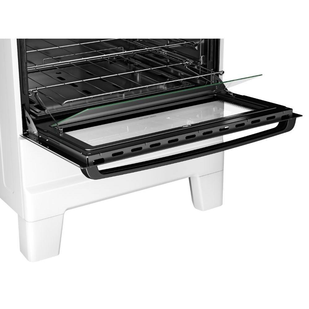Fogão Esmaltec 5 Bocas Ideal Master Mesa Inox Tampa de Vidro Forno 84 Litros Branco T5ITB Bivolt - 6