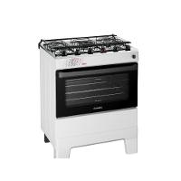 Fogão Esmaltec 5 Bocas Ideal Master Mesa Inox Tampa de Vidro Forno 84 Litros Branco T5ITB Bivolt - 2