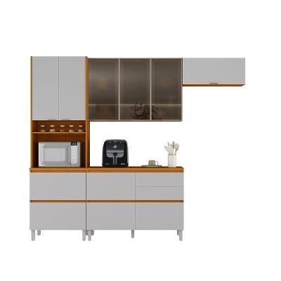 Cozinha Completa Itatiaia Lumina 270cm Em Madeira Mdf Cinamomo/fendi