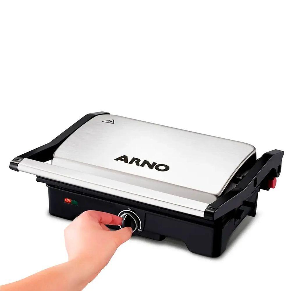 Sanduicheira Grill Arno Dual Inox Gnox - 8010000262 Inox 220V - 3