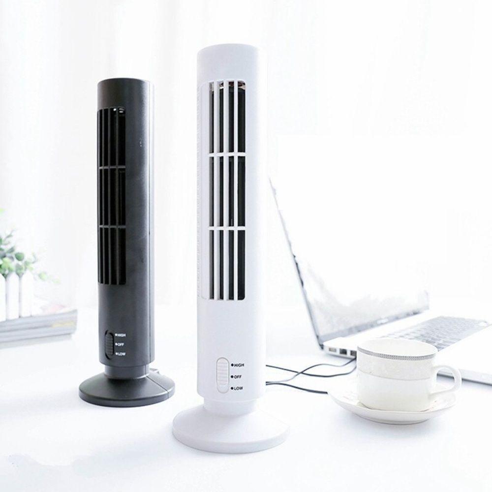 Ventilador Mesa Portátil Usb Torre Circulador Vertical 2 Velocidades Compacto Mini Multiuso Bivolt Branco - 5
