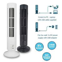 Ventilador Mesa Portátil Usb Torre Circulador Vertical 2 Velocidades Compacto Mini Multiuso Bivolt Branco - 6