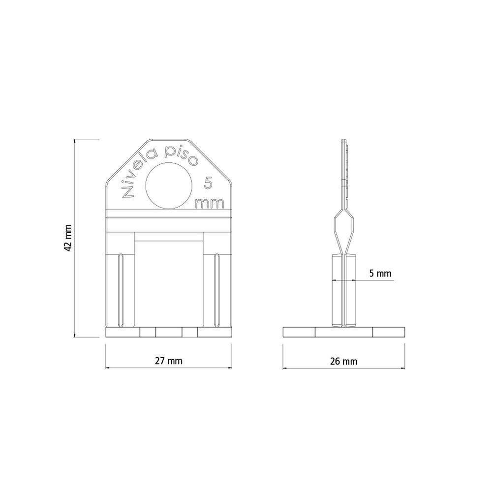 Base Espaçadora Plástica Tramontina Estreita Eco 5 Mm (saco Com 100 Un.) Tramontina - 2