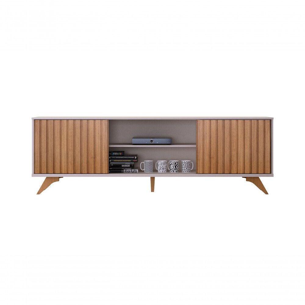 Rack Para Sala De Estar 2 Portas Deslizantes Manaus Cinamomo-off White - 1