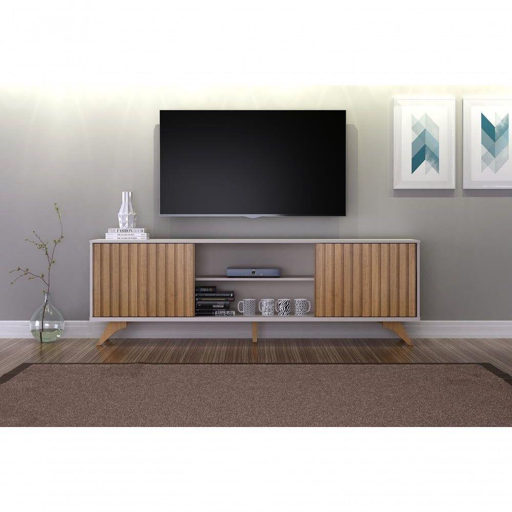 Rack Para Sala De Estar 2 Portas Deslizantes Manaus Cinamomo-off White - 2