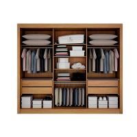 Guarda-roupa Casal 100% Mdf 3 Portas 4 Gavetas Com 3 Espelhos Milano Leifer Móveis Cinamomo/off White