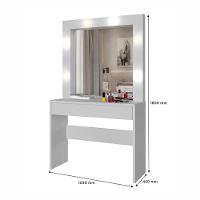 Penteadeira Camarim Requinte 1 Gaveta Mavaular Branco - 2