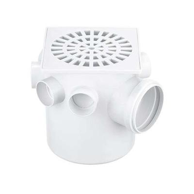 Caixa Sifonada Quadrada 150x175x75mm Com 7 Entradas De 40mm E Saída De 75mm - Herc