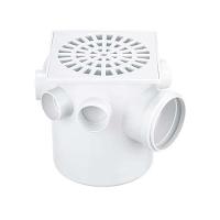 Caixa Sifonada Quadrada 150x175x75mm Com 7 Entradas De 40mm E Saída De 75mm - Herc - 1