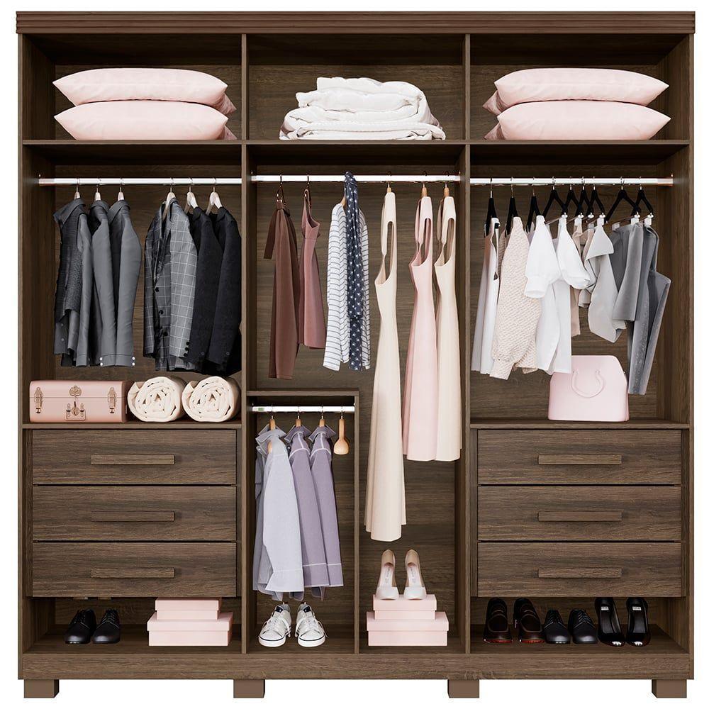 Guarda Roupa Moscou 6 Portas Benetil Imbuia - 3