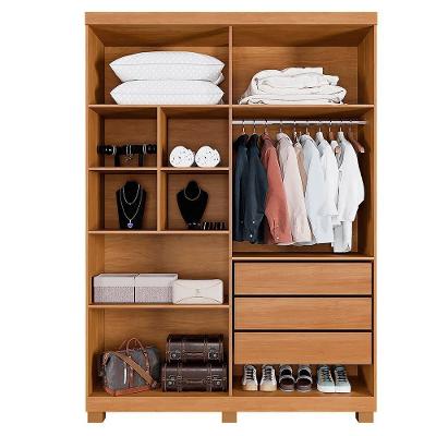 Guarda Roupa Casal New Master 4 Portas 4 Gavetas Cinamomo MDP Benetil Móveis