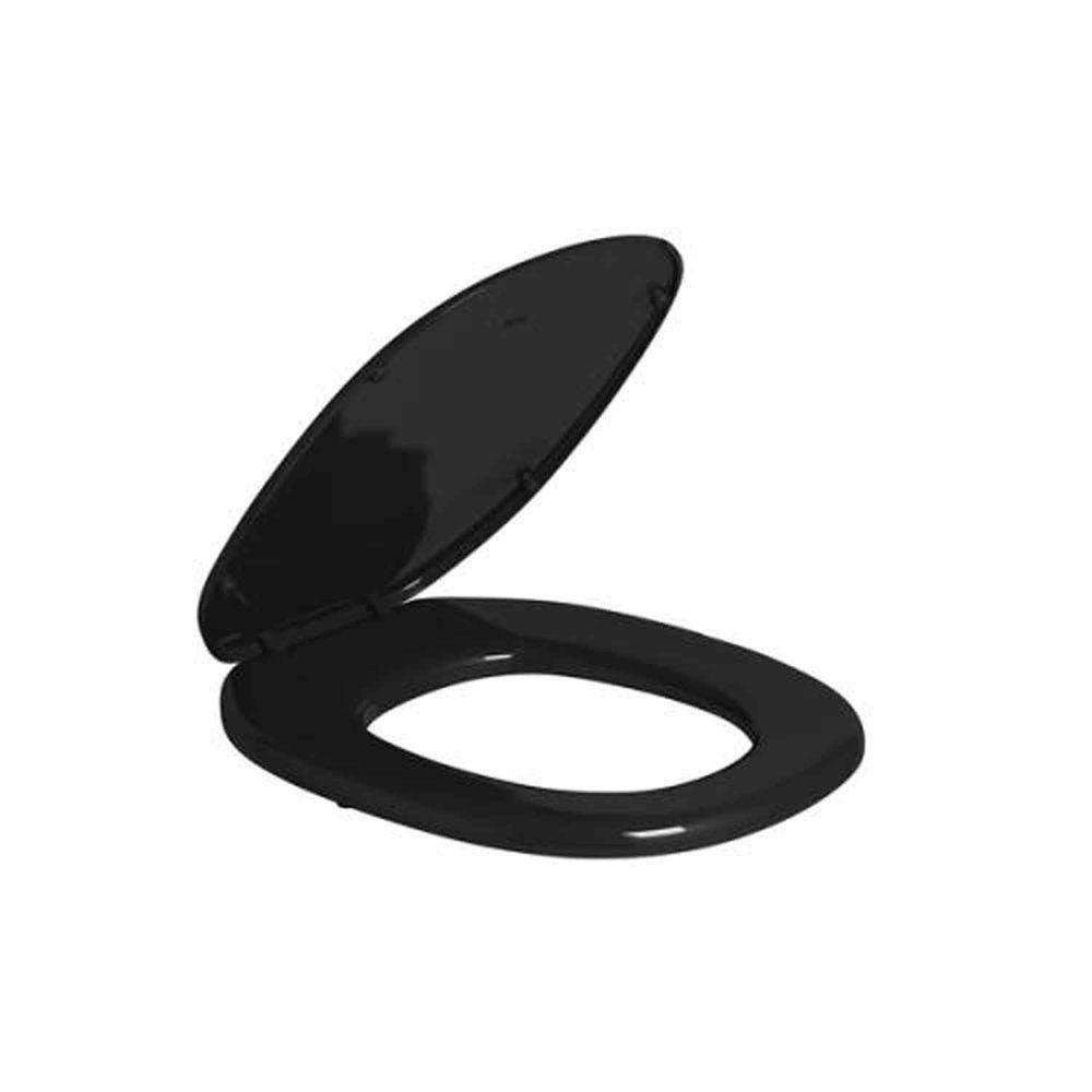 Assento Plástico Com Microban Aspen Preto ébano - Deca 440x370mm Antibacteriano - 1