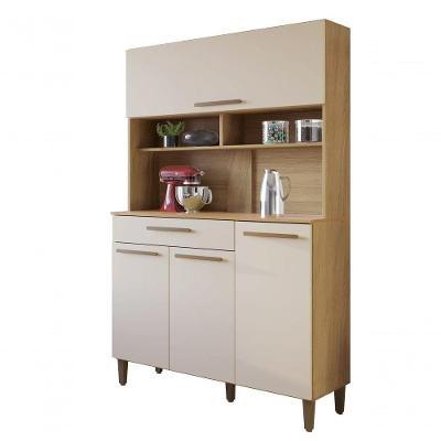 Kit Italia 4 Portas 6 Estantes Arte Moveis Cinamomo-grafite