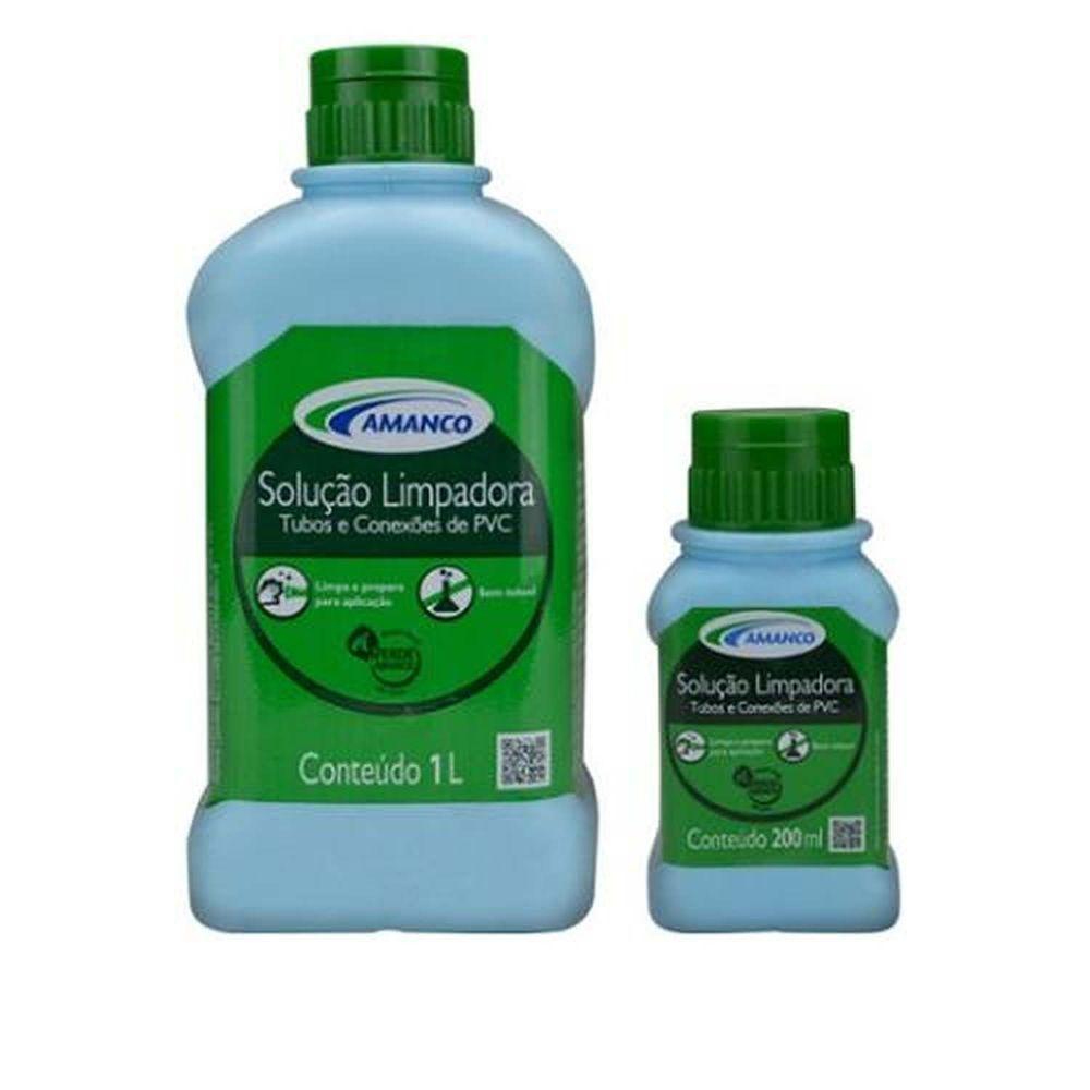 Adesivo Plástico 1 Litro Para Pvc - Solução Preparadora Amanco - 1