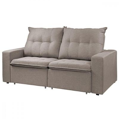 Sofá Para Sala Reclinável Berlim 200cm Veludo Carvalho