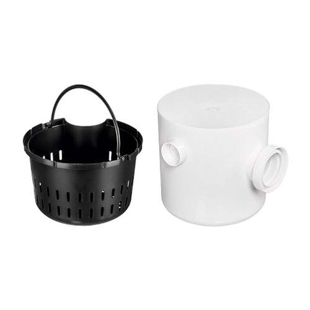 Caixa De Gordura Redonda 250x250x75mm Com Cesto E Tampa - Pvc - Herc - 1