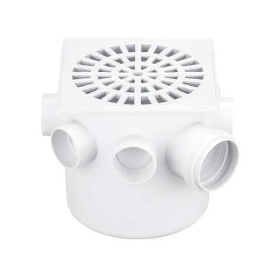 Caixa Sifonada Quadrada 150x150x50mm Com 7 Entradas De 40mm E Saída De 50mm - Herc
