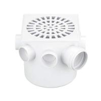 Caixa Sifonada Quadrada 150x150x50mm Com 7 Entradas De 40mm E Saída De 50mm - Herc - 1