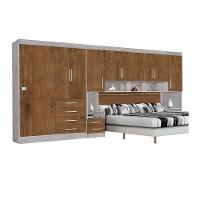 Guarda-roupas Modulado Georgia Queen Ja Avelã / Jequitibá Avelã / Jequitibá - 1