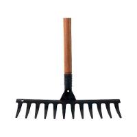 Ancinho Reforçado 14 Dentes Curvo Com Cabo - Dtools 36,5x128cm - Para Jardins E Hortas - 3